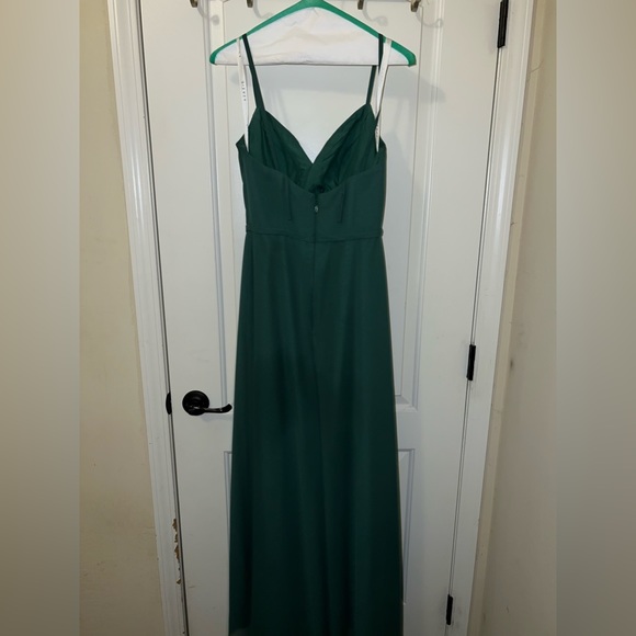 Azazie Olive green bridesmaid dress size 2 - Picture 4 of 11